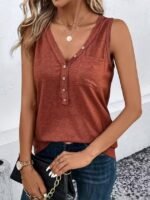 Kadın Askılı önden Düğmeli Viskon Bluz - Görsel 3