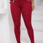 Kadın Yüksek Bel önden çapraz Kuş Göz Detaylı Dalgıç Tayt