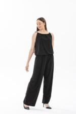 Kadın Rahat Kesim Askılı Bol Paça Sandy Kumaş Fırsat Ürün Tulum-Elbise - Görsel 8