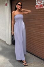 Göğsü Gipeli Straplez Elbise 2878 - Görsel 5