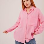 Salaş Kesim Cepli Pembe Gömlek