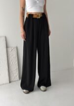 Kadın Pileli Kemerli Pantolon