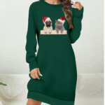 Kadın Uzun Kollu Bisiklet Yaka Desenli Viskon Iki Iplik Bluz