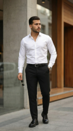 Erkek Saten Klasik Gömlek - Görsel 2