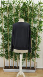 Kadın Uzun Kollu Bisiklet Yaka Viskon Iki Iplik Bluz - Görsel 5