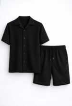 Erkek Kısa Kollu Gömlek Şort Takım Yazlık İkili Set - Görsel 2