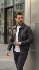 Erkek Astarlı Deri Ceket - Görsel 3