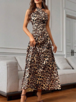 Kadın Omuzlardan Açık Boyundan çapraz Bağlama Detaylı Süprem Elbise - Görsel 3