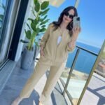 Kadın Uzun Kollu önden Fermuarlı Modal Ceket Ve Pantolon Ikili Takım