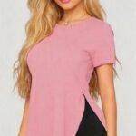 Kadın Yırtmaç Detaylı Viskon Kumaş Bluz