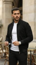 Erkek önden Fermuarlı Içi Astarlı Süet Ceket - Görsel 3