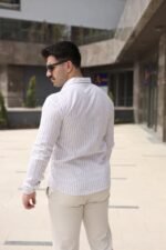 Erkek çizgi Desenli Gömlek - Görsel 3