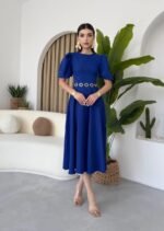 Catania Balon Kol Elbise - Görsel 6