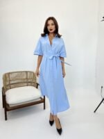 5318 ELBİSE-MAVİ - Görsel 4