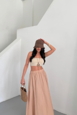 ETEK ŞANEL BOY SOFT KUMAŞ - Bej - Görsel 4