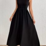 Kadın Kısa Kollu Yarı Balıkçı Yaka Viskon Elbise