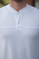 Erkek Hakim Yakalı Kısa Kollu Pamuklu T-shirt - Görsel 3