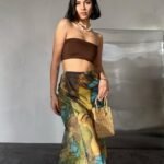 Desenli Baskılı Lastikli Etek