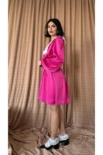 Fuşya Bebe Yakalı Elbise - Görsel 3