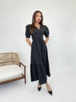 6411 ELBİSE-SİYAH - Görsel 2