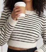 Kadın Uzun Kollu Balıkçı Yaka Crop Triko Bluz - Görsel 2