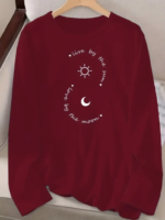 Kadın Uzun Kollu Bisiklet Yaka Desenli Viskon Bluz - Görsel 2