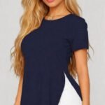 Kadın Yırtmaç Detaylı Viskon Kumaş Bluz