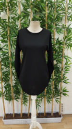 Kadın Uzun Kollu Yuvarlak Yaka Salaş Iki Iplik Bluz - Görsel 4