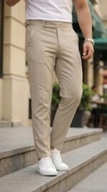 Erkek Toka Detaylı Oldmoney Kumaş Pantolon - Görsel 2