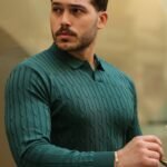 Erkek Saç örgü Desen Uzun Kollu Triko