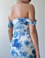 Peran Büzgülü Elbise - Görsel 10