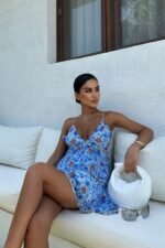 Cheryl Gold Pul Detaylı Elbise 2475-08 - Görsel 5