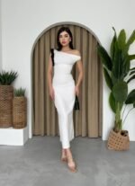 Jovani Omuz Detaylı Elbise - Görsel 2