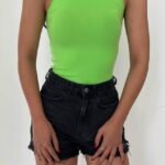 Örme Bisiklet Yaka Atlet - Fıstık Yeşili