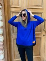 Kadın Kapşonlu Etek Ucu Detay Armalı Ters Dikiş Gorunumlu Ikili Takım - Görsel 3