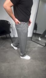 Erkek Pileli Kumaş Baggy Pantolon - Görsel 3