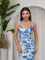 Peran Büzgülü Elbise - Görsel 3