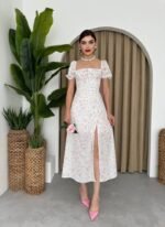 Zeze Balon Kol Elbise - Görsel 4