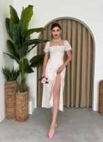 Zeze Balon Kol Elbise - Görsel 8