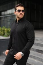 Erkek Uzun Kollu Süet Gömlek - Görsel 5