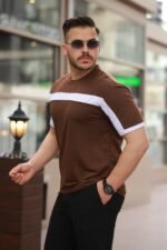 Erkek şerit Detaylı Kısa Kollu T-shirt - Görsel 2