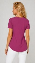 Kadın Yırtmaç Detaylı Viskon Kumaş Bluz - Görsel 2