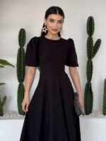 Catania Balon Kol Elbise - Görsel 3