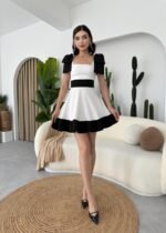 Miron Omuz Fiyonklu Elbise - Görsel 6