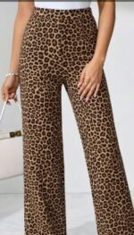 Kadın Yüksek Bel Paçaya Doğru Geniş Dalgıç Pantolon - Görsel 2