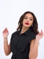 6338 ELBİSE-SİYAH - Görsel 5