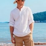 Erkek Uzun Kollu Hakim Yaka Düğmeli Erkek Müslim Gömlek