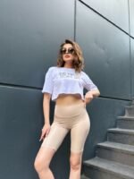 Kadın Yüksek Ben Toparlayıcı Sort Tayt - Görsel 3