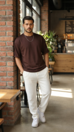 Erkek Duble Kol Basic Tişört - Görsel 4