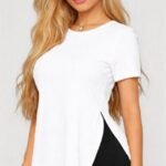 Kadın Yırtmaç Detaylı Viskon Kumaş Bluz